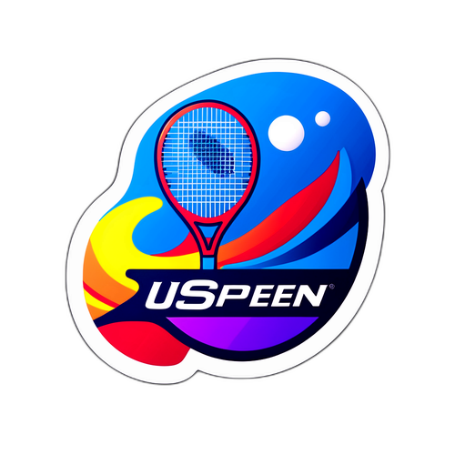 エネルギッシュなデザインのテニススティッカー