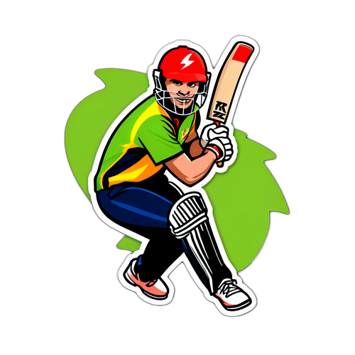 सिडनी थंडर बनाम मेलबर्न रेनगेड्स क्रिकेट मुकाबला स्टिकर