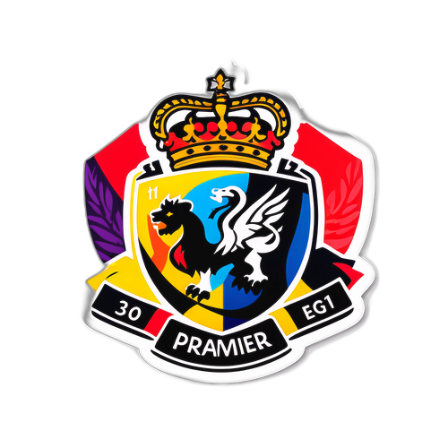 Thiết kế nhãn dán đẹp với logo Premier League và những khoảnh khắc đáng nhớ