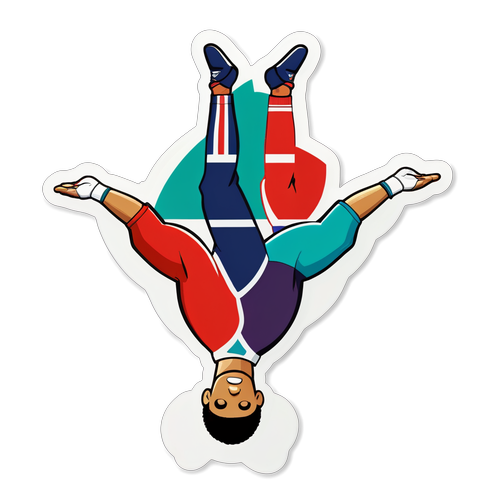 Unleash the Excitement! Celebrate the Men's Gymnastics Team with This Festive Sticker!