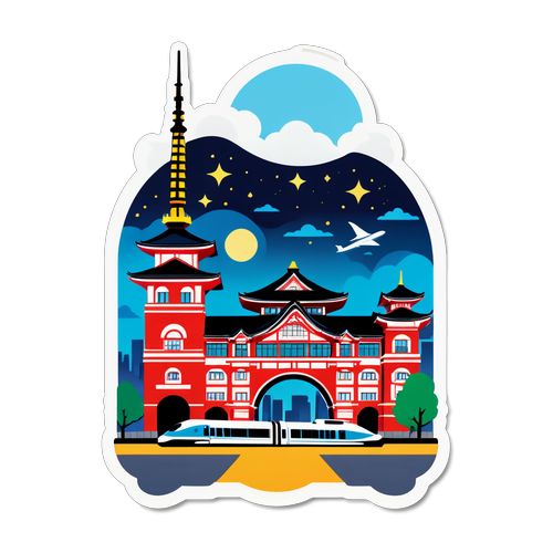 東京駅の幻想的なステッカー
