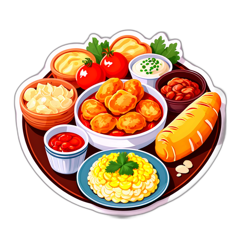 美味的烏克蘭菜餚插圖