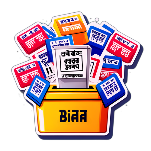 प्रेरणादायक बिहार चुनाव 2025 स्टिकर