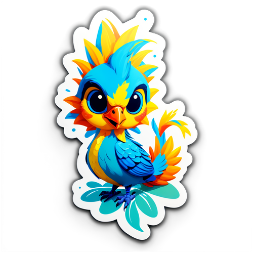 Cute Colorful Bird Sticker