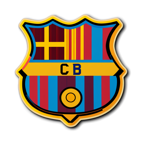 Minimalist Barcelona Crest Klistermærke