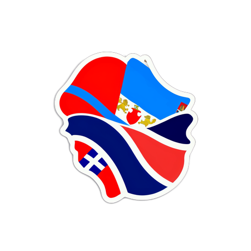 Fusionsdesign af Norges og Moldovas Flag