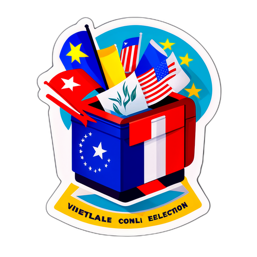 Adesivo Vibrante das Eleições no Chile em 2025