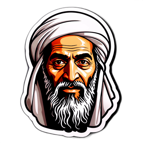 Adesivo Estilizado de Osama Bin Laden