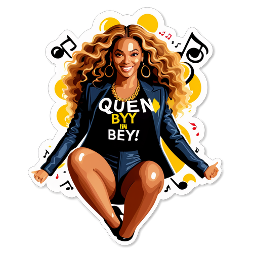 Vibrant Sticker med Beyoncé