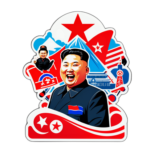Rekaan Sticker Bold Kim Jong Un