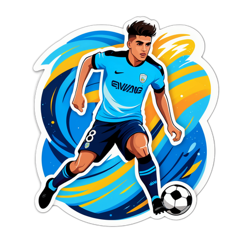 Design fotbalistic cu Brahim Diaz în acțiune