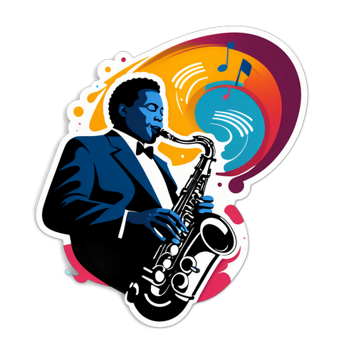 Un saxofonista en un club de jazz