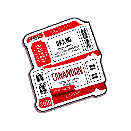 映画館のチケットデザインのステッカー