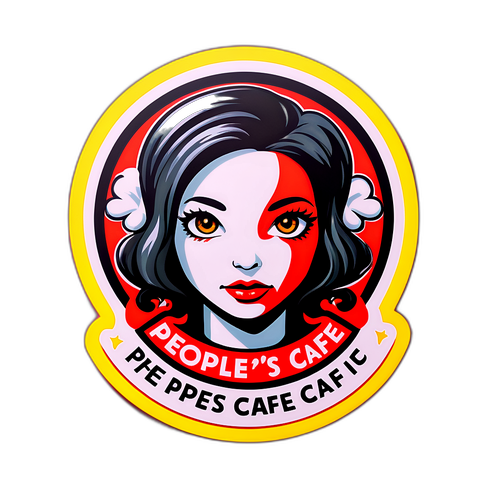 人民咖啡馆标志设计