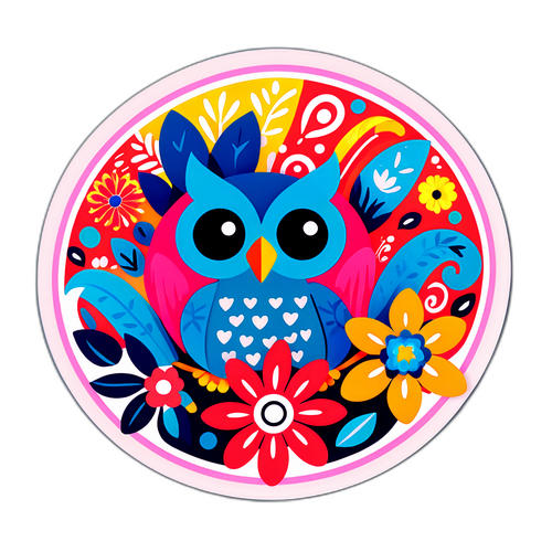 Barátságos baglyos matrica