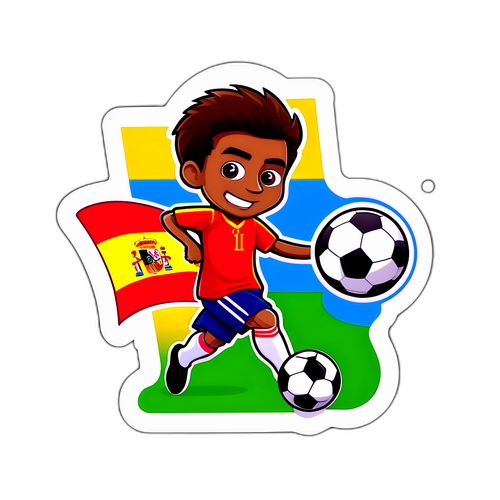 Cartoon Voetballer Die Een Doelpunt Maakt