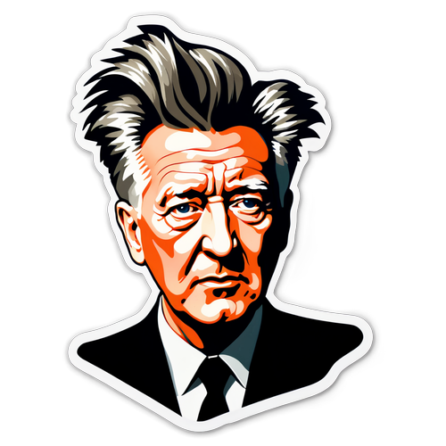 Styliserad David Lynch Klistermärke