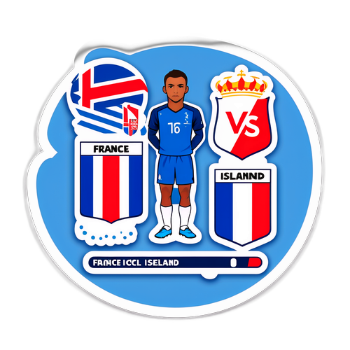 Autocolant cu meciul Franța vs Islanda
