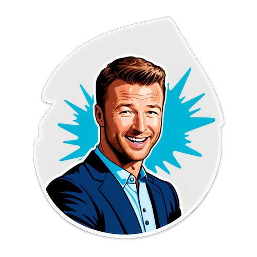 Unleash the Charm: Glen Powell's Energetic Sticker Will Brighten Your Day!