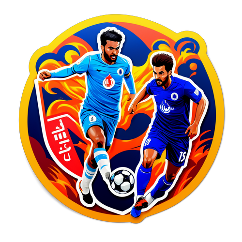 Наклейка матчу Аль-Тавун проти Аль-Хіляль