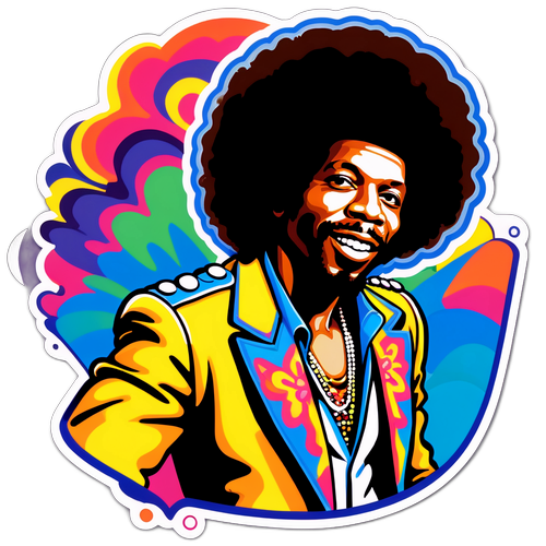 Vintage-sticker hyllende Sly Stone