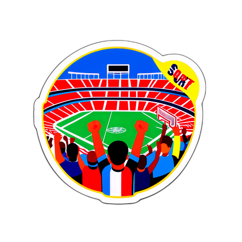 Sport1 Live Aufkleber mit jubelndem Publikum