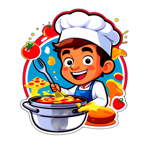 Sticker Giocoso di Bruno Barbieri in Cucina