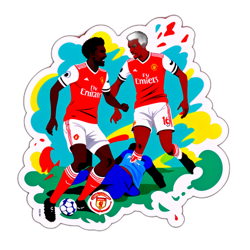 Sticker ya Wachezaji maarufu wa Arsenal na Manchester United