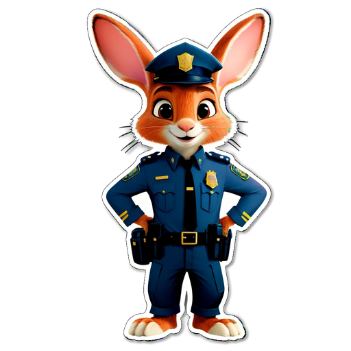 Zootopia Rabbit Police Sticker