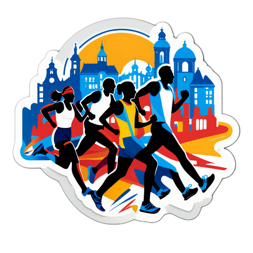 Samolepka s motivem běžeckého závodu Runczech