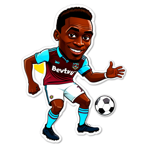 Adesivo caricaturale di Michail Antonio