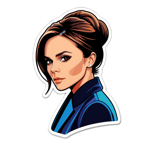 Barevná nálepka s trendy módou Victorie Beckham