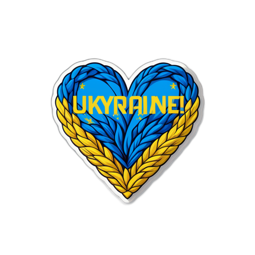 Серце з українським прапором