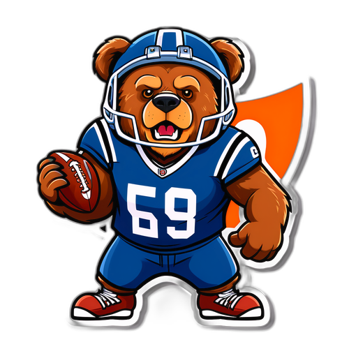 Playful Bear Football Character
