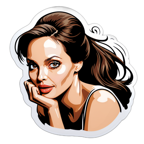 Sticker Ontwerpen: Iconische Stijl van Angelina Jolie
