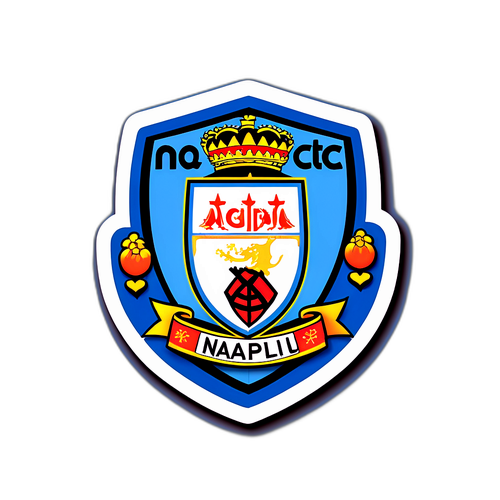 Sticker Kartun Gabungan Logo Manchester City dan Napoli