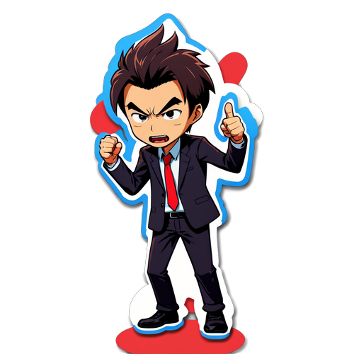 オンラインでの論争をコミカルに誇張したキャラクター