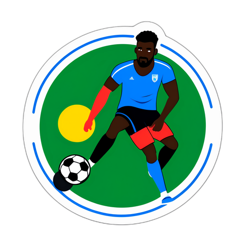 Hình dán mô tả buổi tập luyện bóng đá