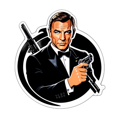 Elegant James Bond Klistermärke