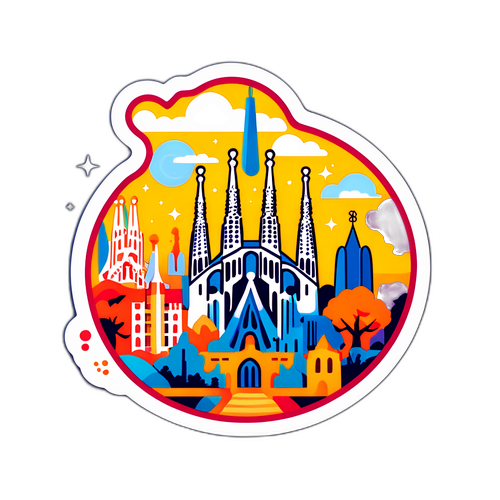 Stiker Mercu Tanda Ikonik Barcelona