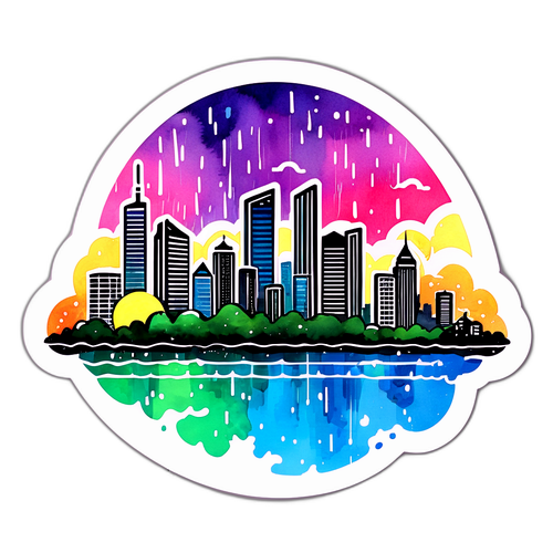 Langit Jakarta dalam Hujan