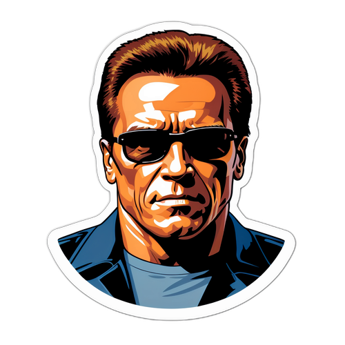 Autocollant emblématique d'Arnold Schwarzenegger