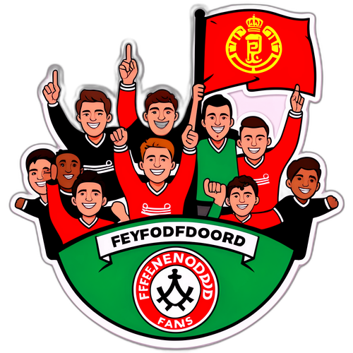 페예노르트 팬들이 배너를 들고 응원하는 따뜻한 디자인