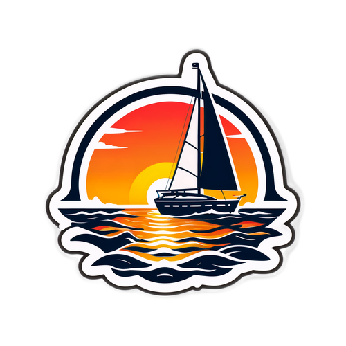 Yacht im Sonnenaufgang