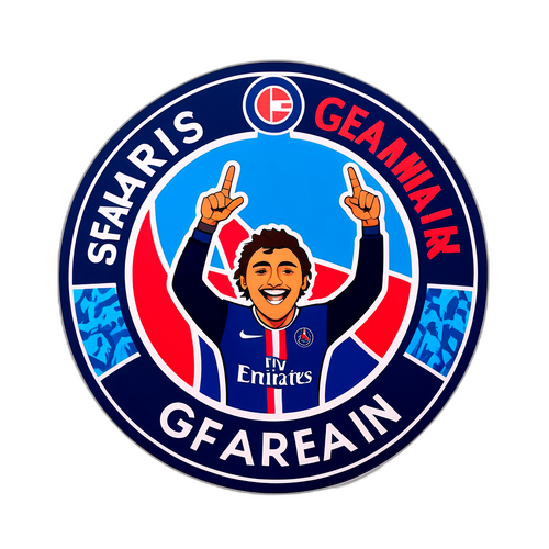 Stiker Suporter Paris Saint-Germain yang Bersemangat