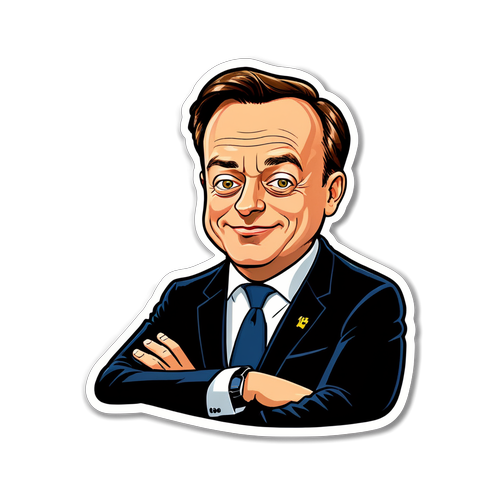 Grappige Bart De Wever Sticker