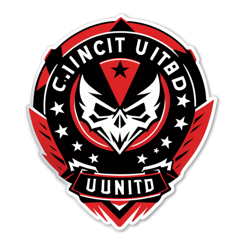 Desain Stiker Emblem Warna-warni untuk Pertandingan Cincinnati dan DC United