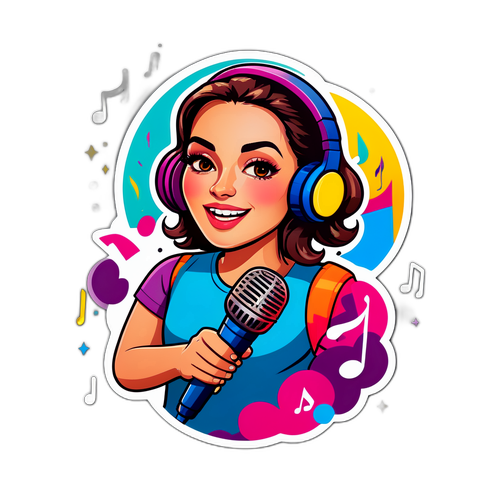 Adesivo Giocoso di Paola Iezzi con Microfono