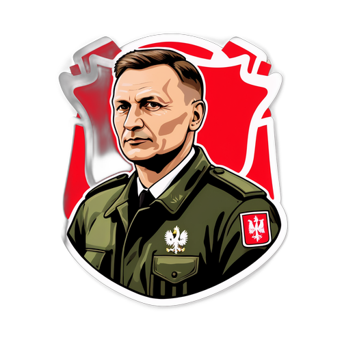 Sticker z taktycznym motywem reprezentującym Polskę