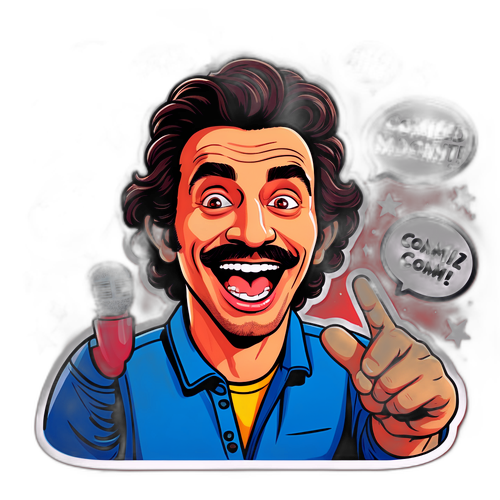 מדבקת קומדיה מהנה של טל מוסרי